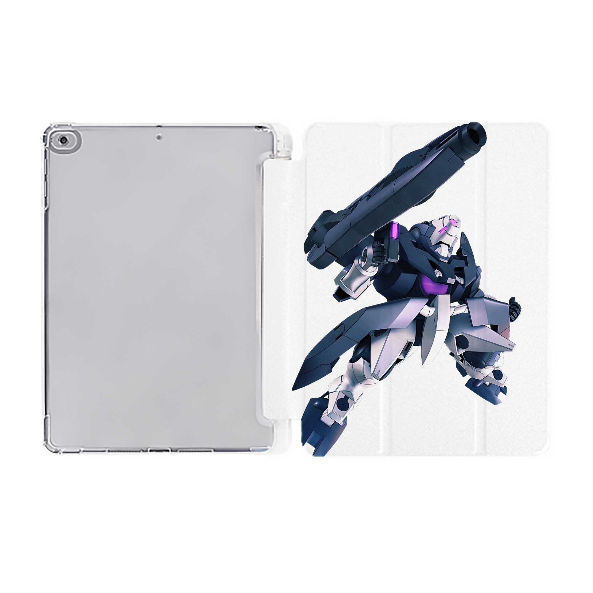 （画像用） 機動戦士ガンダム Mobile Suit Gundam IPad ケース ペン収納付き 三つ折りスタンド PUレザー×シリコン 対応機種9.5/10.5/10.9インチ